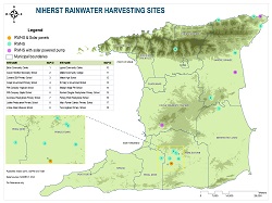 NIHERST Rainwater Harvesting Site Map